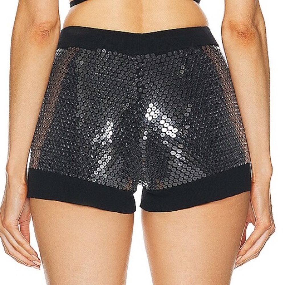 David Koma Sequins Knit Short in black - Picture 3 of 6